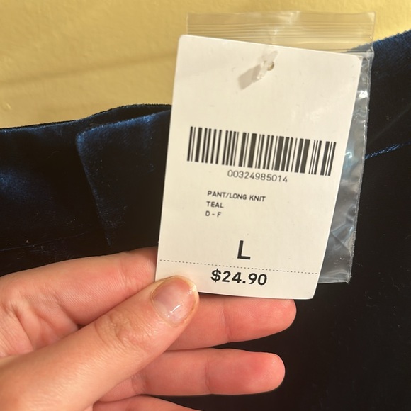 Forever 21 blue velvet pants. - Picture 2 of 2